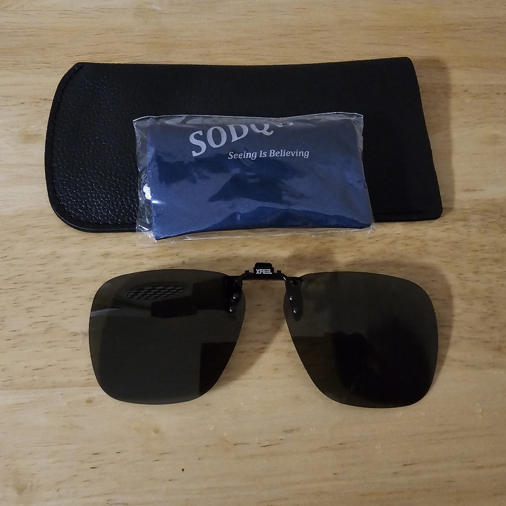 Black Clip-On Sunglasses